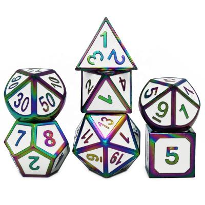 China Custom dnd zinc alloy polyhedral dies 7PCS metal dies set for sale