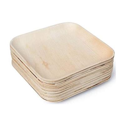 China Disposable Disposable Wooden Biodegradable Areca Palm Leaf Dishes Dishes For Wedding Party Events for sale