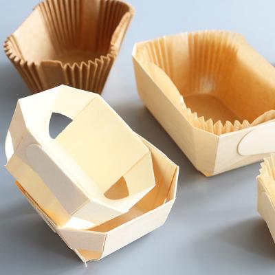 China Factory Direct Selling NO--Stick Rectangle Sustainable Wooden Cake Mold Bread Cupcake Bread Baking Mold With Silicon Paper for sale