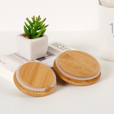 China Non Spill A Variety Of Natural Color Decorative Bamboo Lids For Cup Jars for sale