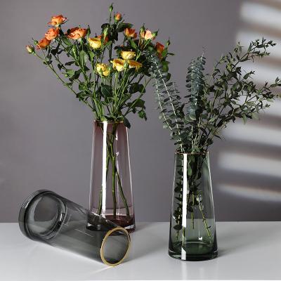 China Minimalist China Professional Manufacturer Custom OEM ODM Clear Glass Flower Vase for sale