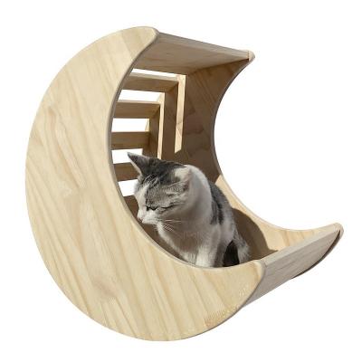 China Eco-friendly Non-Toxic Wooden Cats Custom Cat Toys Climber Climbing Frame Set for sale