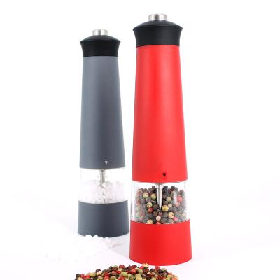 China Viable oukai salt electric pepper grinder with ceramic core in colorful tower shape body for sale