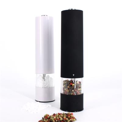 China Sustainable electric salt pepepr grinder with rubber liner for sale