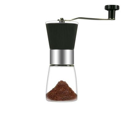 China New viable manual coffee grinder with the glass jar for sale