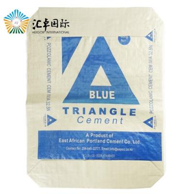 China Recyclable PP Woven Block Cement Bottom Valve Bag 50kg for sale