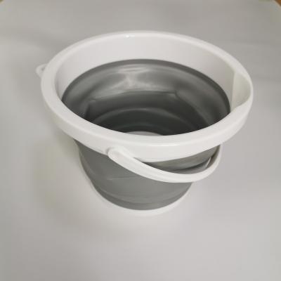 China 5L 10L Sustainable Plastic Portable Folding Bucket For Car Camping Fishing Washing for sale