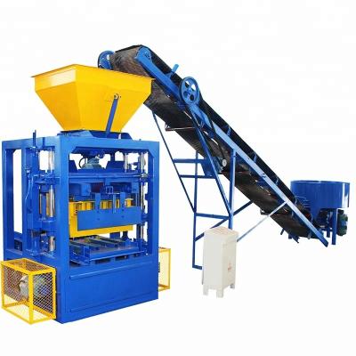 China QTJ4-26 stone block Cement Bricks Making Machine saw cutting with mixer for sale for sale