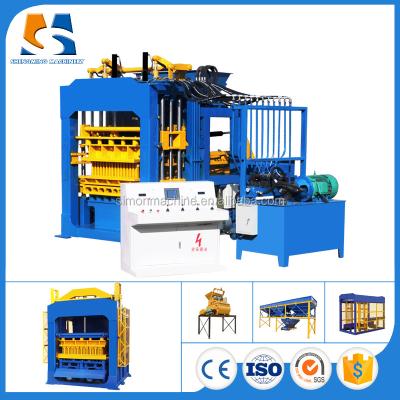 Cina QT8-15 cement Hollow Block Making Machine italy automatic concrete brick in vendita