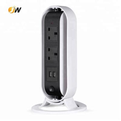 China Overload Protection UK Vertical Outlets Electric Power Socket With USB Ports for sale