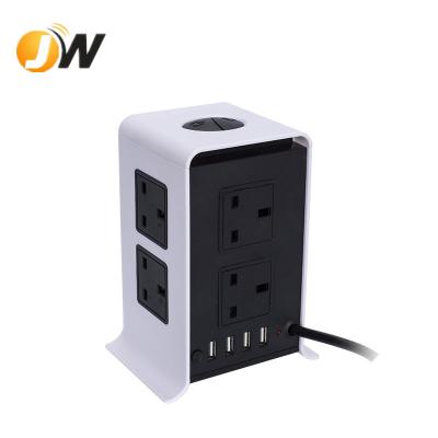 China Overload Protection UK UK Extension Socket Plug In Sockets UK Plug 8 USB Outlets 4 for sale