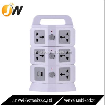 China Overload Protection 9 Strip Universal UPS Power Plug Socket Tower Electrical Outlets for sale