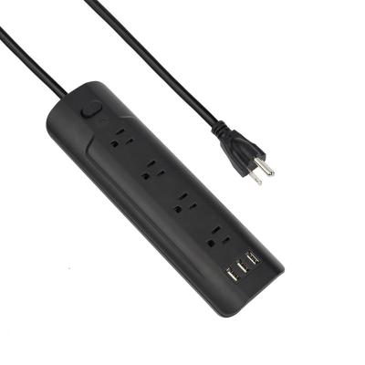 China Overload Protection 2020 New US 3 Way 3 Way 3USB Power Strip Extension Lead With Surge Protector for sale