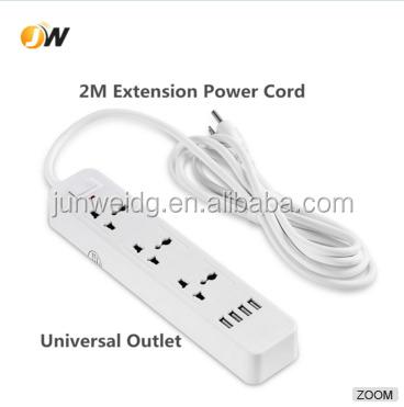 China 4 Port USB Extension Charging Electrical Socket With USB 4 Outlet Surge Protector Power Strip for sale