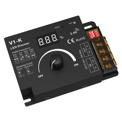 China Rotary Digital LED Rheostat SKYDANCE V1-K Display RF LED Controller for sale