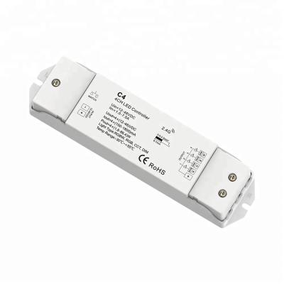 China Light Rheostat Skydance C4 12-48VDC 4 Channel TDC RGB RGBW Led Wireless RF Controller PWM LED Constant Current Dimmer 350/700mA for sale