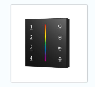 China Skydance RGB/RGBW Wireless Led Remote Wall Mounted Led Controller With Glass Touch Screen 86x86x35mm for sale