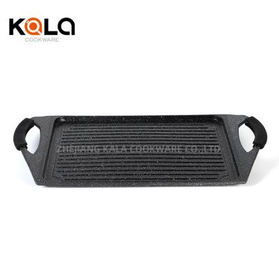 China Modern High Quality Outdoor Griddle Pan Non-Stick Design Barbecue Grill Pan Design Camping Stove for sale