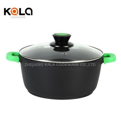 China Sustainable hot selling kitchen supplies cookware set non stick ceramic pots for cooking wholesale ceramic casserole dish with lid for sale