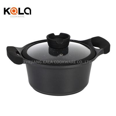 China Non Stick Die Casting Ceramic Casserole Pot Sustainable High Quality Aluminum Ceramic Cooking Pots For Cooking Wholesale Casserole Cookware for sale