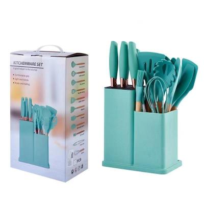 China Viable Wholesale Kitchen Supplies 19 Pieces Silicone Accessories Cooking Tools Kitchenware Set Cookware Silicone Kitchen Utensils for sale