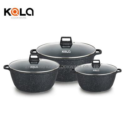 China Viable High Quality Aluminum Kala Pots Sets Cookware Non Stick Ceramic Cookware Set Induction Cookware Wholesale Set for sale