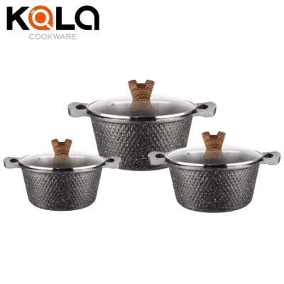 China Good Selling Sustainable Kitchen Beware Non Stick Cookware Set Wholesale Aluminum Cooking Pots And Kitchenware And Pans Cookware Set for sale