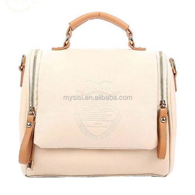 China PU Leather Tote Bag Fashion Messenger Bag With Long Strap for sale