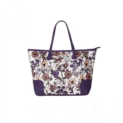 China Tote Bag Fashion Flower Printed Tote Bags Wholesale Ladies Leather Handbags Made in China for sale