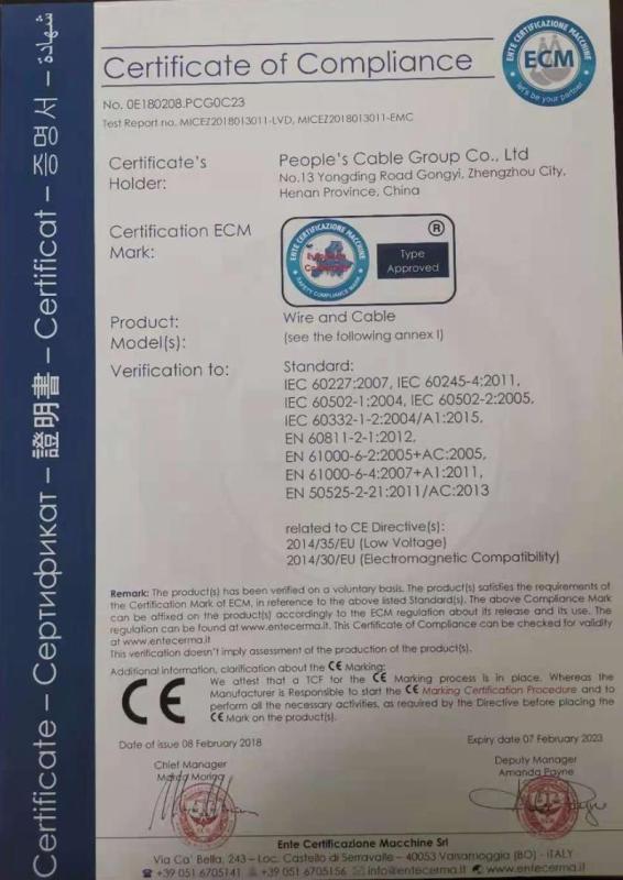 CE - People's Cable Group Co., Ltd.