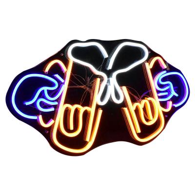 China PMMA customized design size led flex  acrylic custom letter tattoo bar wholesale beer  better together led neon sign for decoration for sale