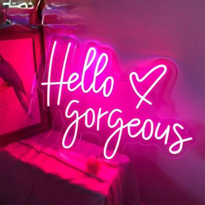 China Sports stadiums Drop shipping waterproof custom neon light hello best selling acrylic decor neon sign for door for sale