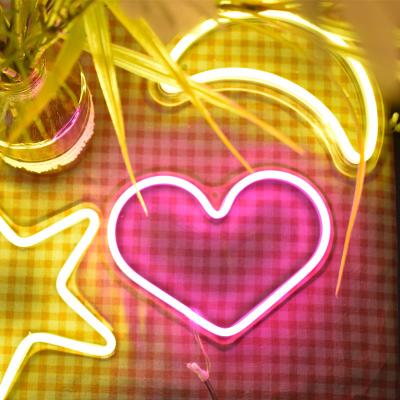 China Energy saving romm decoration star moon heart love led neon sign light lamp for sale