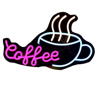 China Retail Shop Free design silicone coffee led neon light sign for party for sale