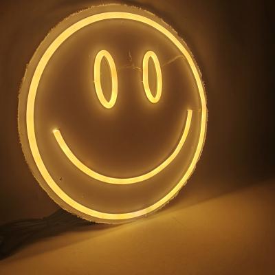 China Garden Led Neon Flex Silicone 4100k Neutral White Smile Face Led Neon Sign Light for sale