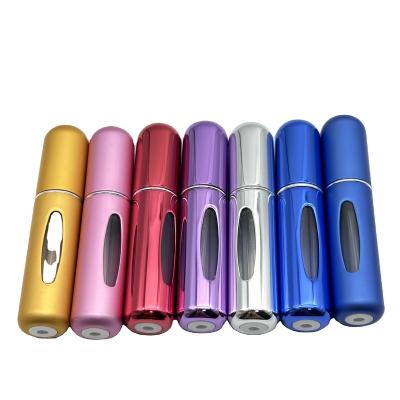 China Cosmetic Leaking Proof Refillable Perfume Atomizer 5ML  Aluminum Travel Size Luxury Perfume Atomizer Bottles delay spray for sale