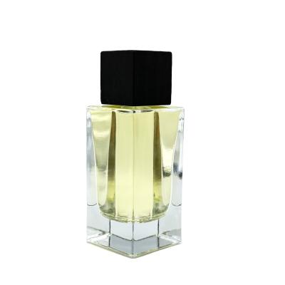 China Cosmetic New Design Custom Crystal Spray Perfume Bottle 100ml Empty Perfume Rectangular Glass Bottle for sale