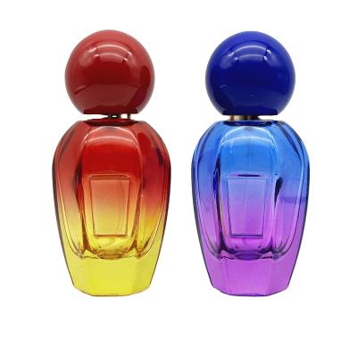 China Cosmetic High Quality Gradient Color 30ml Perfume Bottle With Round Cap Accept Customize Any color for sale