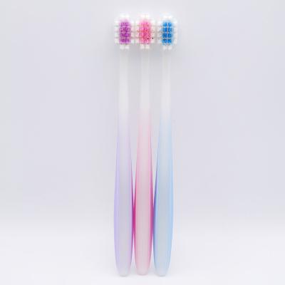 China For Home Use Square Toothbrush Head Soft Rubber Covered Handle OEM High Quality Square Adorning Large Head Adult Toothbrush for sale