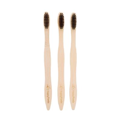 China OEM Biodegradable Soft Bristle Bamboo Toothbrush PBT Natural Bamboo Toothbrush with Customized Packaging and Logo for sale