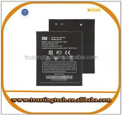 China 3.7V BL-06 2250mAh battery for THL BL-06 T6 T6S T6 pro DEXP IXION es 2 standard 5 inch mobile phone standard for sale