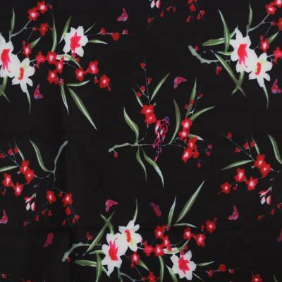 China 100D memory polyester spandex plain weave printed 115GSM fabric suitable for fabric of women's wear and children's wear for sale