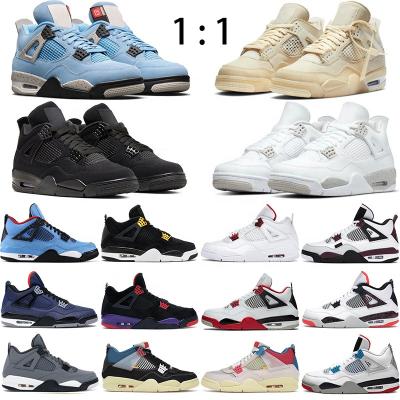 China Cushioning NEW Basketball Shoes High Quality OG Women 4 Retro 4s Bred Cat University Blue Fire Red Black Mens Fashion 4 Sneakers for sale