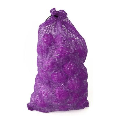 China Durable Custom Purple PP Mesh Net Bag Manufacturer Vendor For Packaging Onion for sale