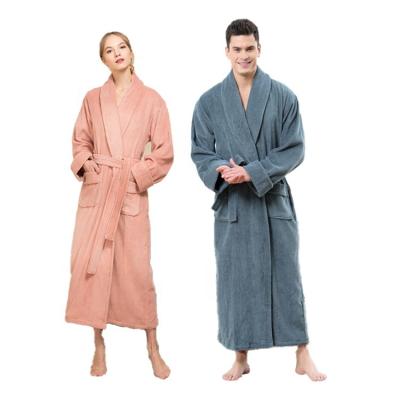 China Simple Design Women Breathable Super Plush Fleece Western Spa Bathrobe For Couples for sale