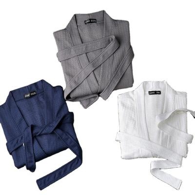 China QUICK DRY Warm Luxury Soft Hotel Waffle Waffle Women White Bathrobe Men Bathrobe for sale