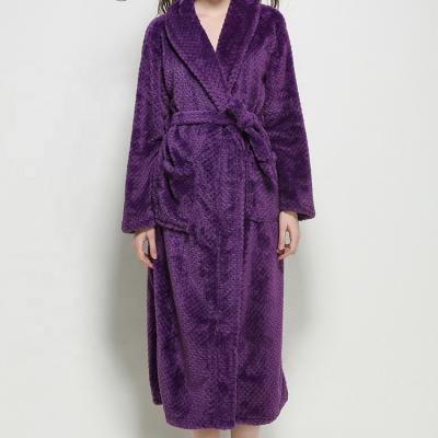 China Women's Breathable Jacquard Popular Custom Hotel Bathrobe With Shawl Collar for sale