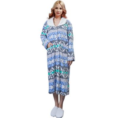 China Women Flannel Fleece Bathrob Custom Made High Quality QUICK DRY Breathable Bathrobe for sale