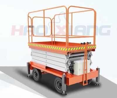 China Aerial Mobile Hydraulic Works Scissor Lift Mobile Construction Platform Scissor Lift for sale