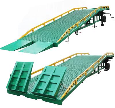 China Garment Stores Manual 6-15 Ton Cargo Dock Ramp Mobile Container Truck Yard Ramp for sale